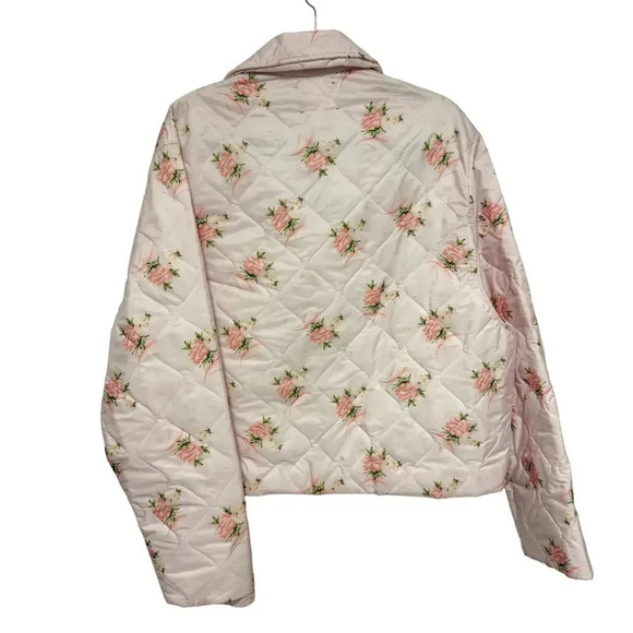 NWOT $689 Rentrayage Melba Floral Quilted Rose Bomber Jacket - Grandma Recycled - Picture 10 of 12